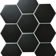 Hexagon Big black matt