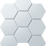 Hexagon Big white matt