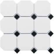 Octagon Big white/black matt